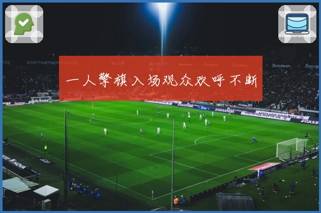 一人擎旗入场观众欢呼不断